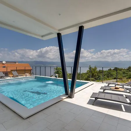 Luxury Villa Verbenico Hills- Amazing Sea View, Pool With Whirpool And Waterfall, Beach, In Famous Wine Region - Your Holiday With Style Vrbnik Exteriér fotografie